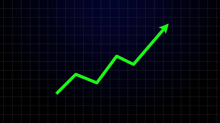 Long-term investing growth chart showing gradual wealth building over time.
